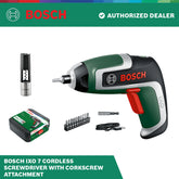 Bosch IXO 7 Cordless Screwdriver with Cockscrew attachment